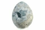 Crystal Filled Celestine (Celestite) Egg Geode - Madagascar #241884-1